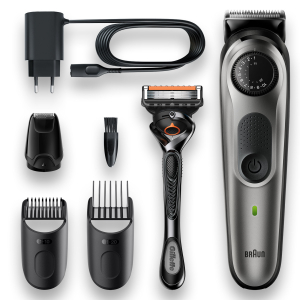 Триммер электрический Braun BT5365 серебристо-черный 3 насадки тип 5542 + Gillette