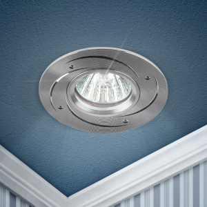 KL43 SL /1 Светильник ЭРА KL43 SL /1  литой   алюминевый   MR16,12V/220V, 50W  серебро (100/2100)