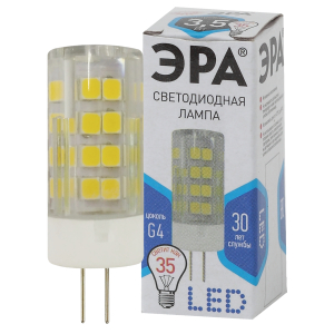 Лампа светодиодная ЭРА STD LED JC-3,5W-220V-CER-840-G4 G4 3,5Вт керамика капсула нейтральный белый свет