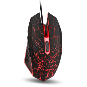 Мышь Intro MG610 игровая проводная 1200-3600dpi черная с ковриком