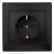 1-202-05 Intro Розетка 2P+E Schuko, 16А-250В, IP20, СУ, Plano, антрацит (10/200/2000)