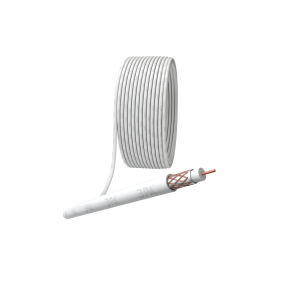 ЭРА Кабель коаксиальный RG-6U, 75 Ом, Cu/(оплётка Cu 64%), PVC, цвет белый, бухта 100 м (4/96)