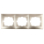 Рамка для розеток и выключателей Intro Plano 1-503-04 на 3 поста горизонтальная, СУ, шампань