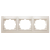 Рамка для розеток и выключателей Intro Plano 1-503-02 на 3 поста горизонтальная, СУ, слоновая кость