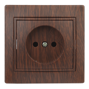 1-201-10 Intro Розетка 2P, 16А-250В, IP20, СУ, Plano, венге (10/200/2400)