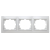 Рамка для розеток и выключателей Intro Plano 1-503-01 на 3 поста горизонтальная, СУ, белый