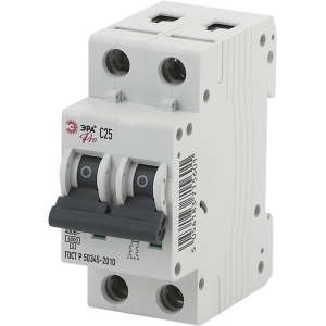 Автоматический выключатель ЭРА PRO NO-901-54 ВА47-63 2P 25А кривая C 6кА