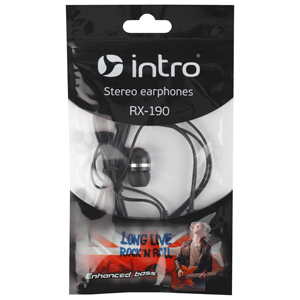 333458 Intro RX-190 вкладыши черные (500/10000)