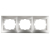 Рамка для розеток и выключателей Intro Plano 1-503-03 на 3 поста горизонтальная, СУ, алюминий