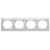 Рамка для розеток и выключателей Intro Plano 1-504-01 на 4 поста горизонтальная, СУ, белый