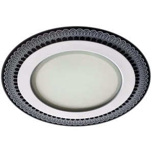 DK LED 9-12 Светильник ЭРА светодиодный круглый  стекло с рисунком  12W 4000K (30/630)
