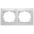 Рамка для розеток и выключателей Intro Plano 1-502-01 на 2 поста горизонтальная, СУ, белый