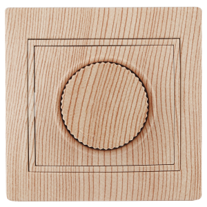 1-401-11 Intro Светорегулятор поворотный, 600Вт 230В, IP20, СУ, Plano, сосна (10/200/2000)