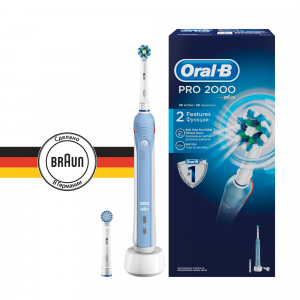 Электрическая зубная щетка ORAL-B Pro 2 (2000N)/D501.513.2 Cross Action голубая