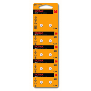 Батарейки Kodak AG12 (386) LR1142, LR43 [KAG12-10] MAX Button Cell (100/1000/70000)