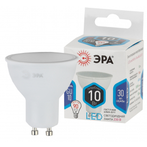 Лампочка светодиодная ЭРА STD LED MR16-10W-840-GU10 GU10 10Вт софит нейтральный белый свет