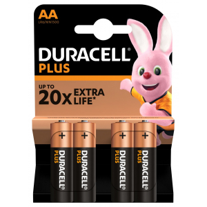 Батарейки Duracell 5014212 АА алкалиновые 1,5v 4 шт. LR6-4BL PLUS (4/80/18240)