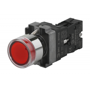 Кнопка управления ЭРА BBT50-BW-K04E LAY5-BW3461 с подсветкой красный 1з