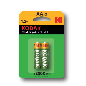 Аккумуляторы NiMH (никель-металлгидридные) Kodak HR6-2BL 2600mAh [KAAHR-2/2600mAh] (40/320/12800)