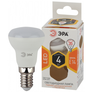 Лампочка светодиодная ЭРА STD LED R39-4W-827-E14 Е14 / Е14 4Вт рефлектор теплый белый свет