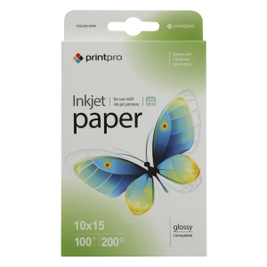 Фотобумага PrintPro PGE2001004R для струйной печати 200 грамм 10х15 100 листов