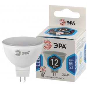 Лампочка светодиодная ЭРА STD LED MR16-12W-840-GU5.3 GU5.3 12Вт софит нейтральный белый свет