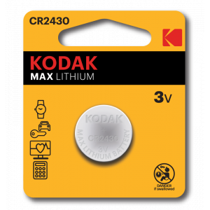 Батарейки Kodak CR2430-1BL MAX Lithium (60/240/42000)