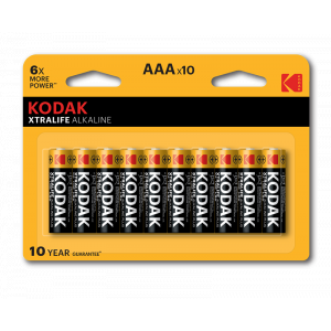 Батарейки Kodak LR03-8+2BL XTRALIFE Alkaline [K3A-8+2] (120/480/38400)