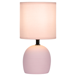 Настольная лампа Rivoli Sheron 7067-501 1 * Е14 40 Вт керамика розовая с абажуром