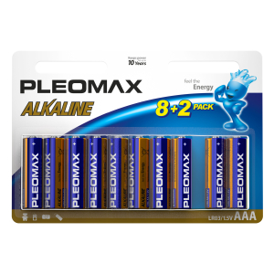 Батарейки Pleomax LR6-8+2BL Alkaline (100/600/18000)