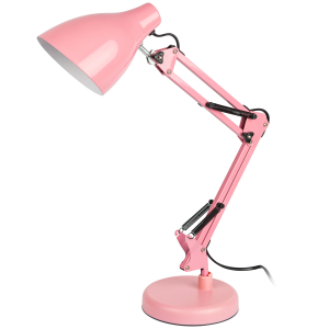 Настольный светильник ЭРА N-123-E27-40W-P Е27 с основанием розовый