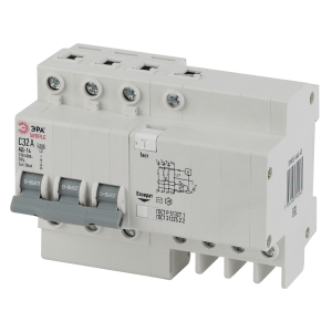 Автоматический выключатель дифференциального тока ЭРА SIMPLE SIMPLE-mod-38 3P+N 32А 30мА тип АС х-ка