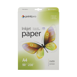 PME230050A4 PrintPro Photo paper matte 230g/m, A4, 50pc. (22/660)