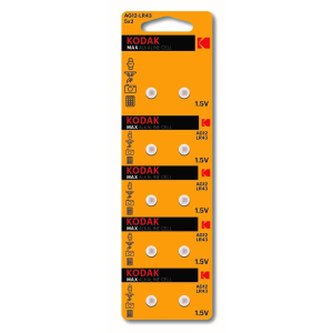Батарейки Kodak AG12 (386) LR1142, LR43 [KAG12-10] MAX Button Cell (100/1000/70000)