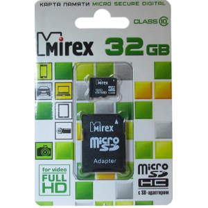 Mirex Micro SDHC 32 Gb Class 10 без адаптера (50/5000)