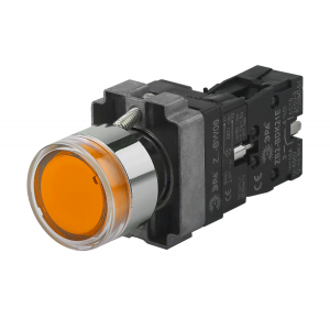 Кнопка управления ЭРА BBT50-BW-K05E LAY5-BW3561 с подсветкой желтый 1з