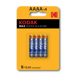 Батарейки Kodak LR61-4BL MAX SUPER Alkaline [K4A-4] (120/960/38400)