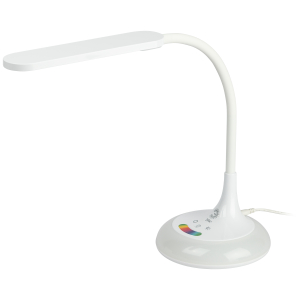 Настольный светильник ЭРА NLED-481-10W-W светодиодный с RGB ночником белый
