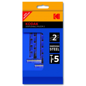 Одноразовые станки для бритья Kodak Disposable Razor 2 blue мужские синий 5 шт. 2 лезвия (240/960/17280)