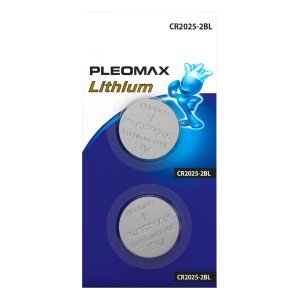 Батарейки Pleomax CR2025-2BL Lithium (60/240/43200)