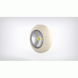 Светодиодный фонарь подсветка ЭРА Пушлайт SB-505 Аврора самоклеящийся 3шт COB цвета слоновой кости