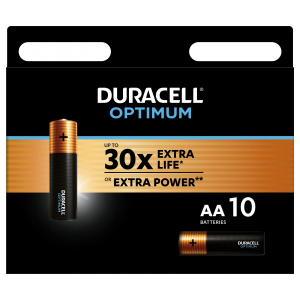 Батарейки Duracell 5014071 АА алкалиновые 1,5v 10 шт. LR6-10BL Optimum