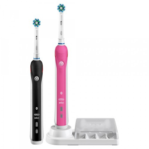 Набор электрических зубных щеток ORAL-B Smart 4 (4900) D601.525.3H черная и розовая