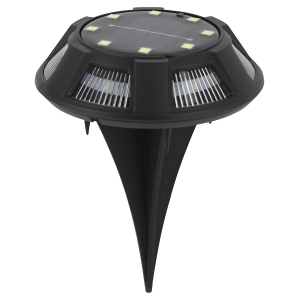 Светильник уличный ЭРА ERAST024-01 на солнечной батарее подсветка Таблетка, сталь, пластик d 11 см