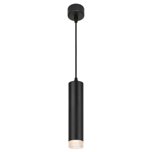 Светильник подвесной (подвес) ЭРА PL18 BK/CL MR16 GU10 потолочный цилиндр черный, прозрачный