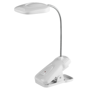 Настольный светильник ЭРА NLED-420-1.5W-W светодиодный аккумуляторный на прищепке белый