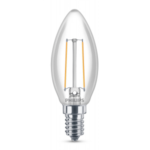 Лампочка светодиодная Philips LEDClassic B35 4Вт 6500К Е14/E14 филаментная свеча прозрачная, холодный дневной свет