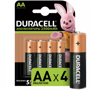 Duracell HR6-4BL 2400mAh/2500mAh предзаряженные (4/40/15000)