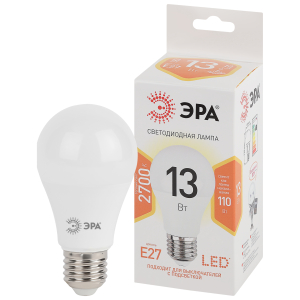 Лампочка светодиодная ЭРА STD LED A60-13W-827-E27 E27 / Е27 13 Вт груша теплый белый свет