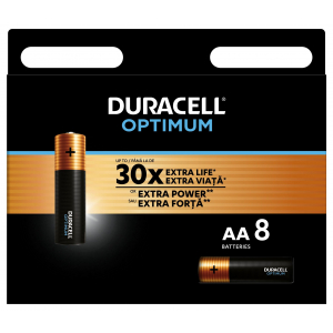 Батарейки Duracell 5014069 АА алкалиновые 1,5v 8 шт. LR6-8BL Optimum (8/64/16000)